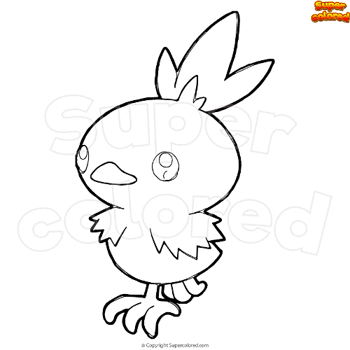 Coloring page pokemon torchic