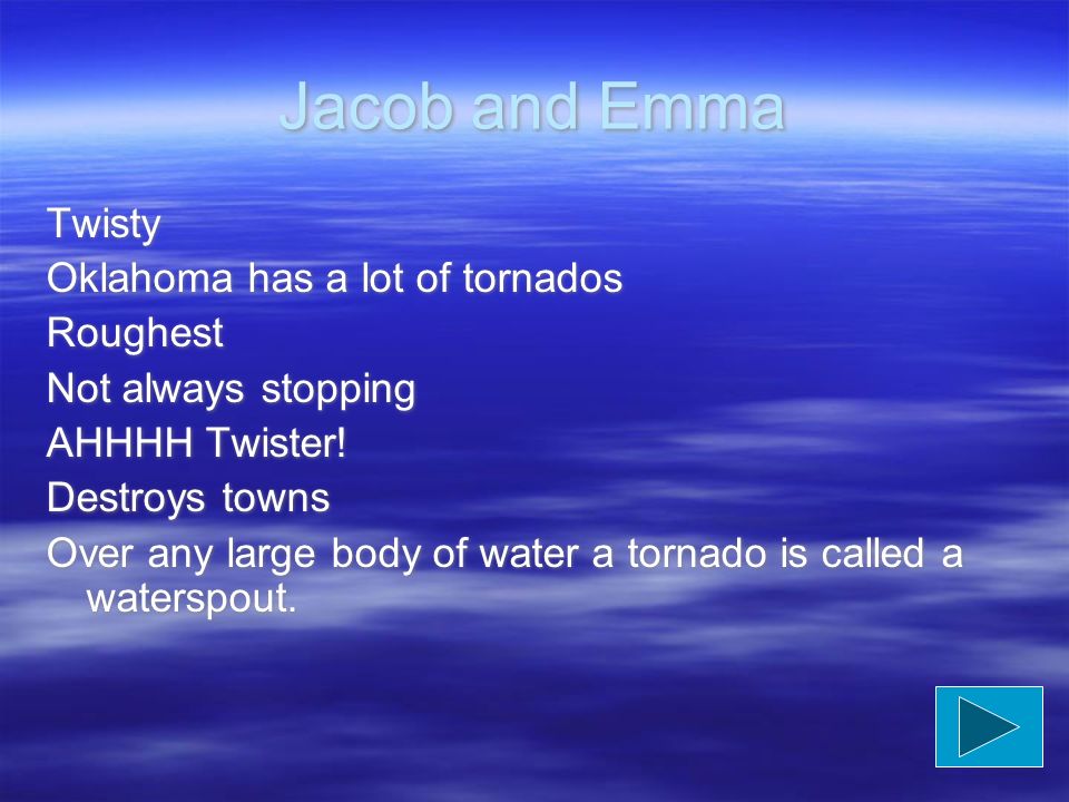 Acrostic poems about tornadoes by room poets