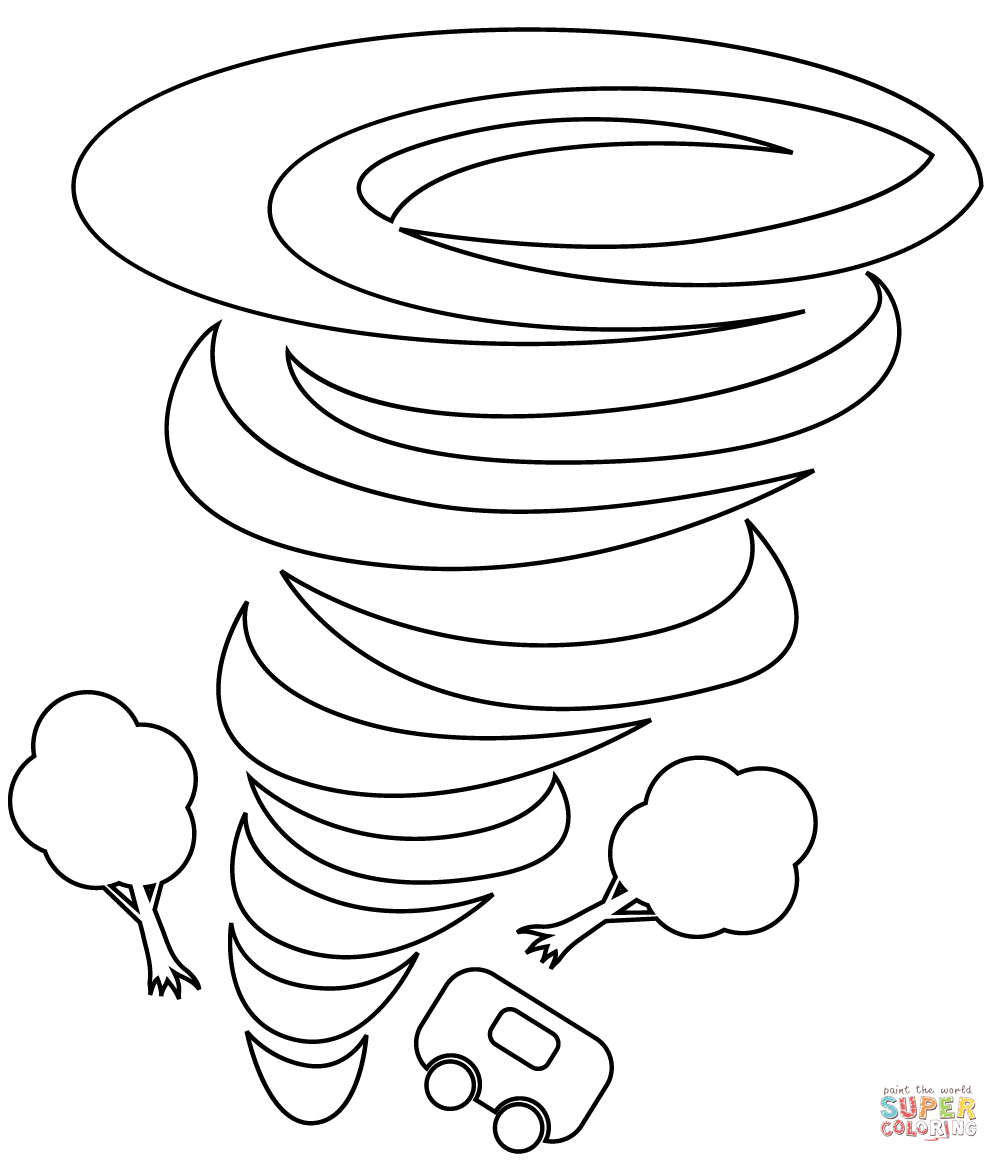 Tornado coloring page free printable coloring pages