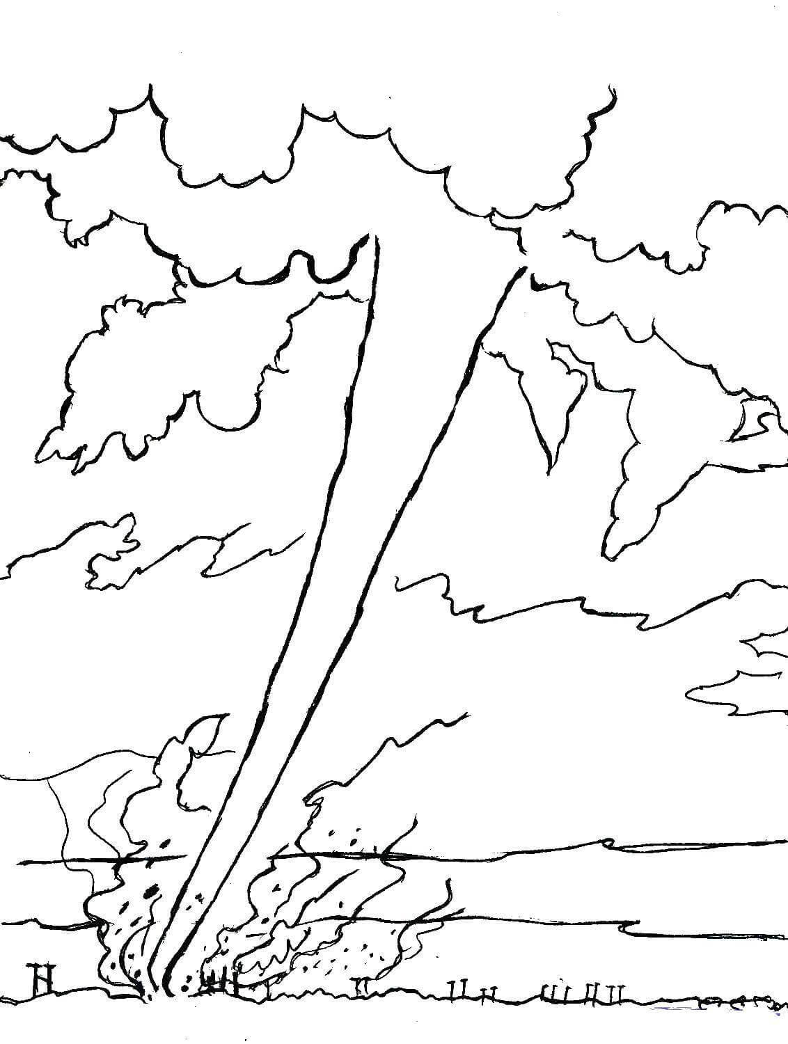 Tornado coloring pages