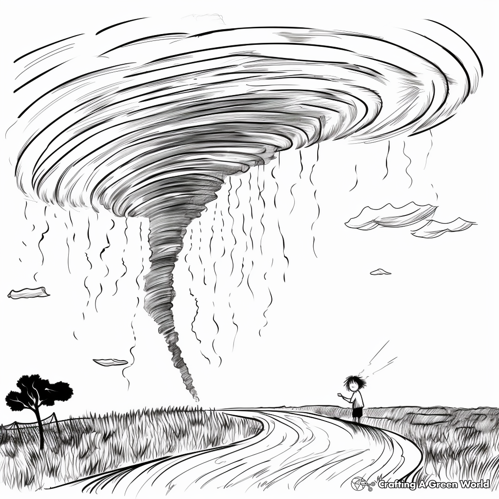 Tornado coloring pages