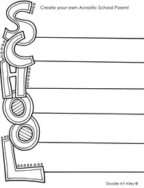 Poetry printables and coloring pages