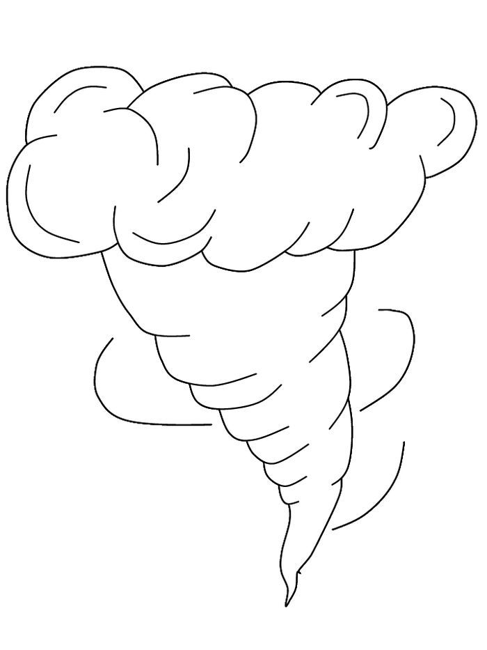 The tornado coloring pages pdf