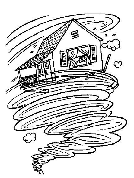 Tornado coloring pages