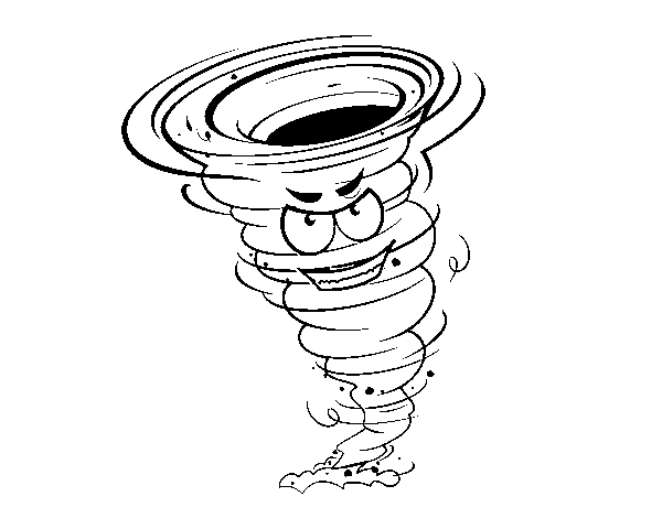 Tornado strength coloring page