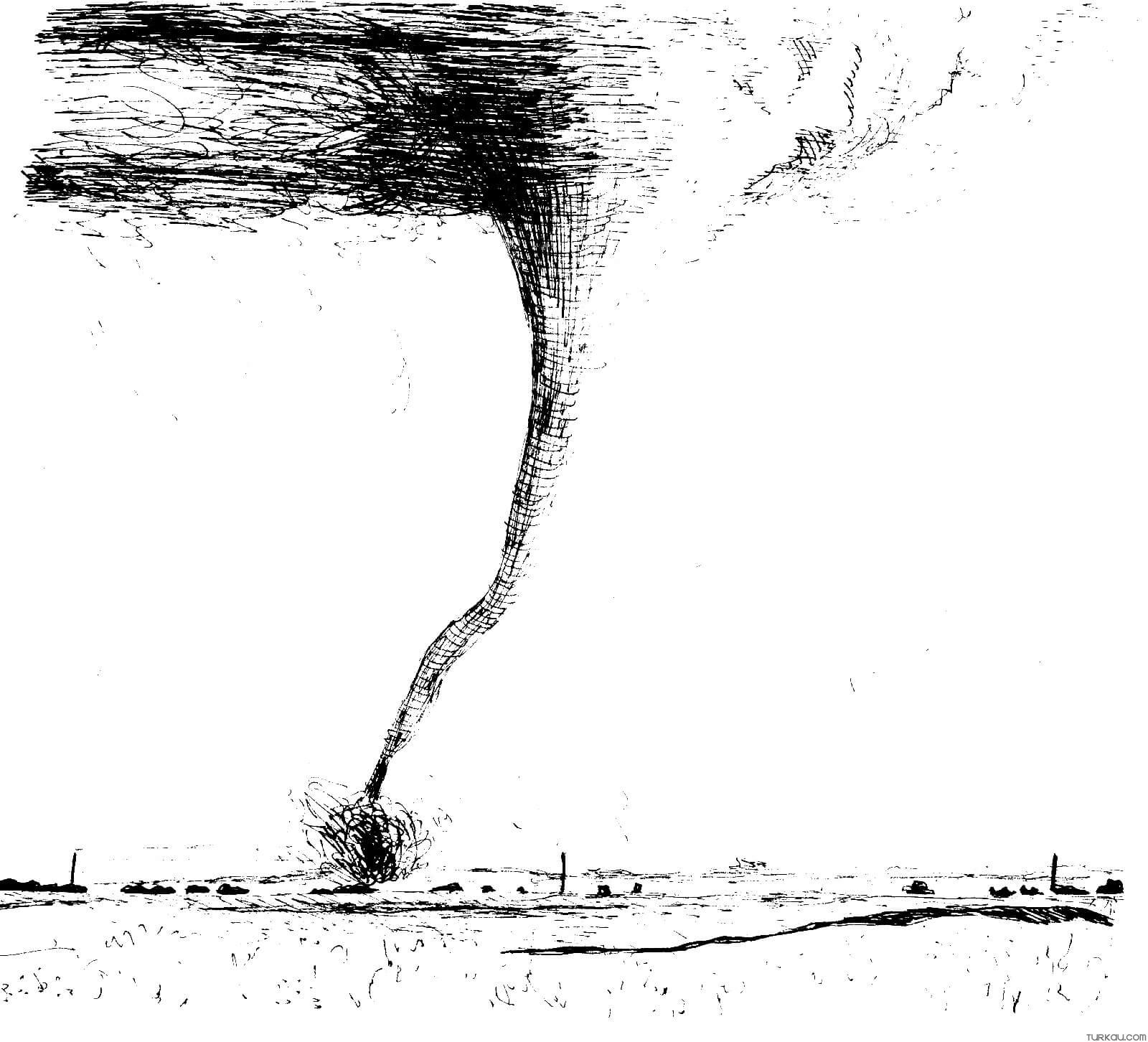 Tornado coloring page