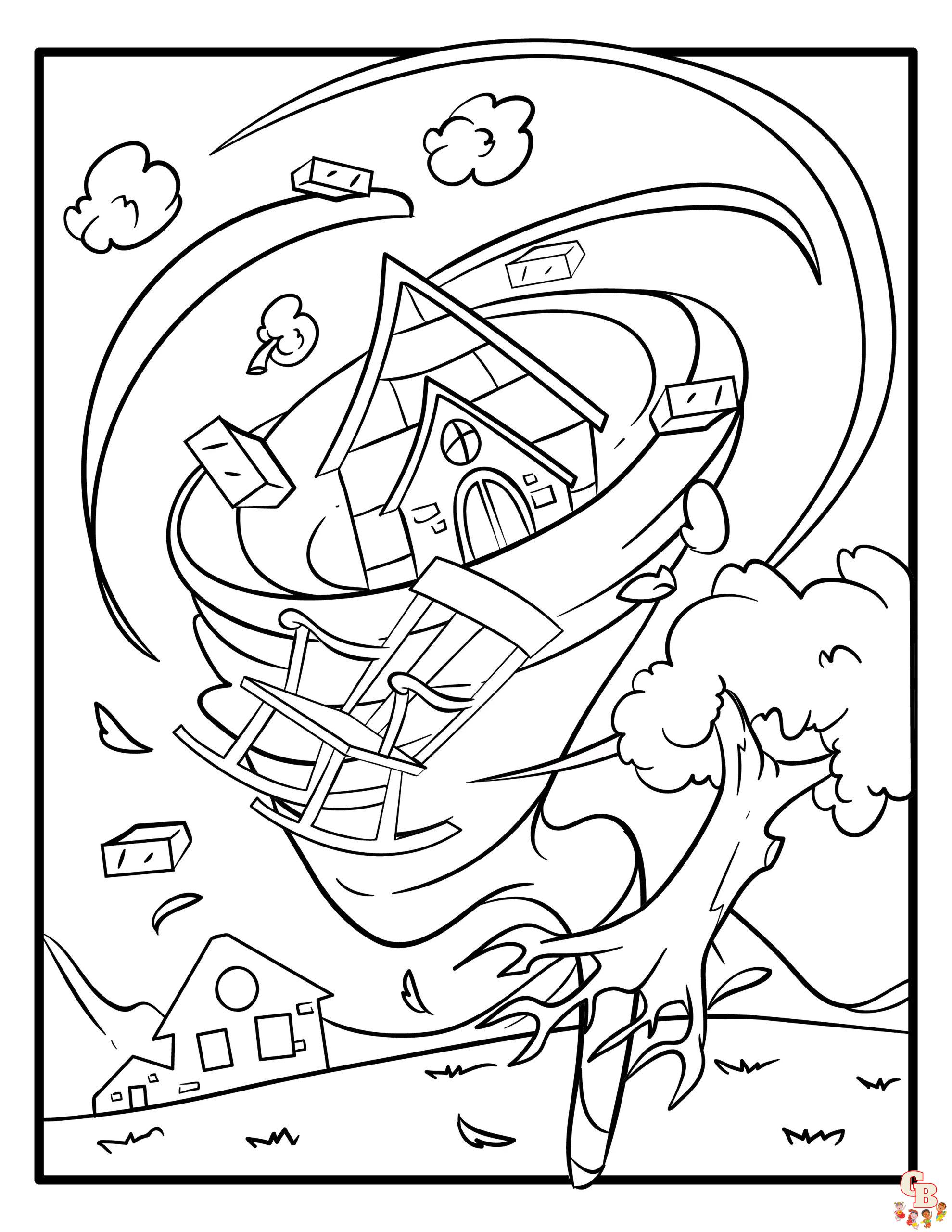 Get creative with tornado coloring pages free printable sheets