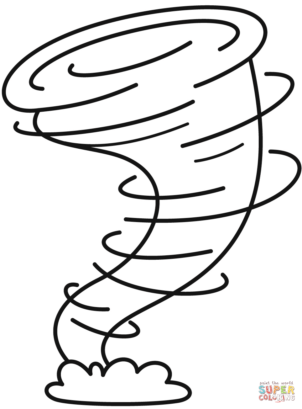 Tornado coloring page free printable coloring pages