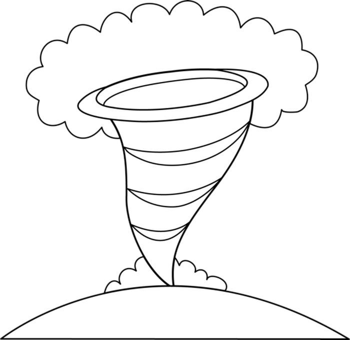 The tornado coloring pages pdf