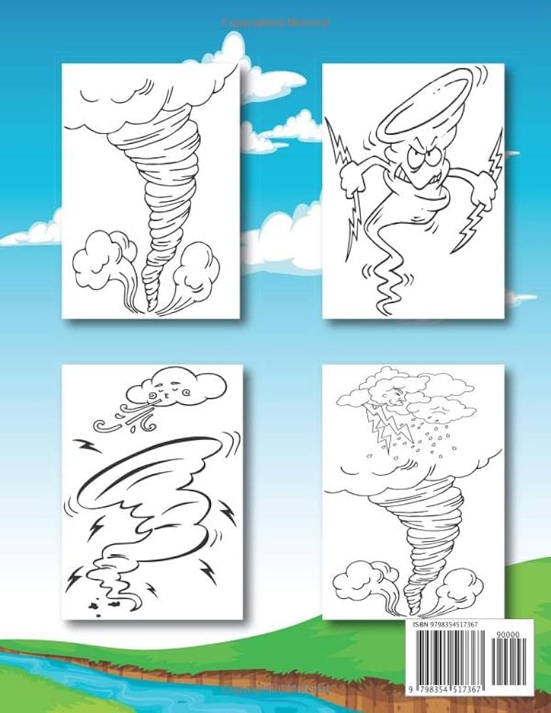 Tornado colouring book fun and easy colouring pages for kidsnatural disasterstsunamihurricanetornadovolcanoearthquakesstorm and more omar sabri åæ