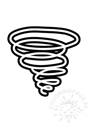 Tornado cyclone symbol printable coloring page