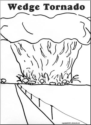 Coloring page wedge tornado