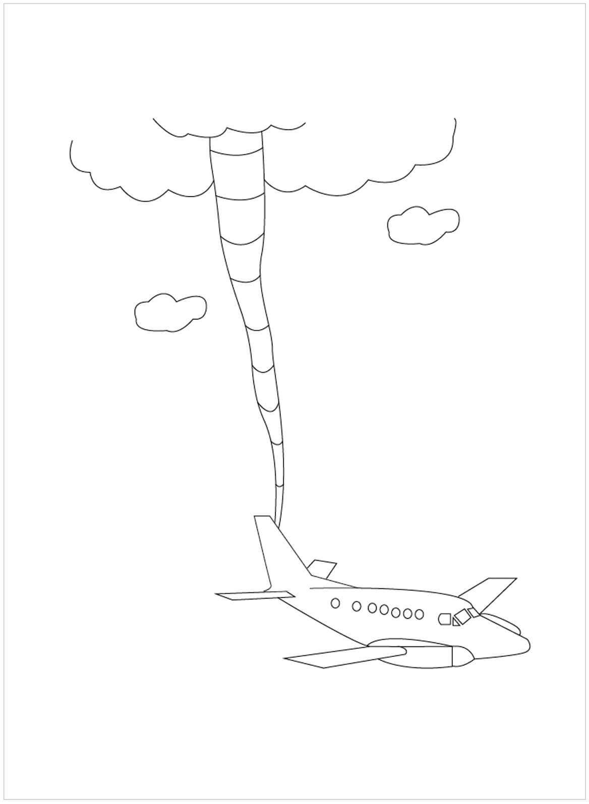 Tornado coloring pages