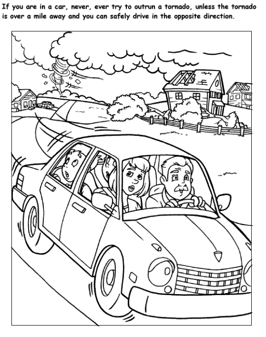 Tornado coloring pages