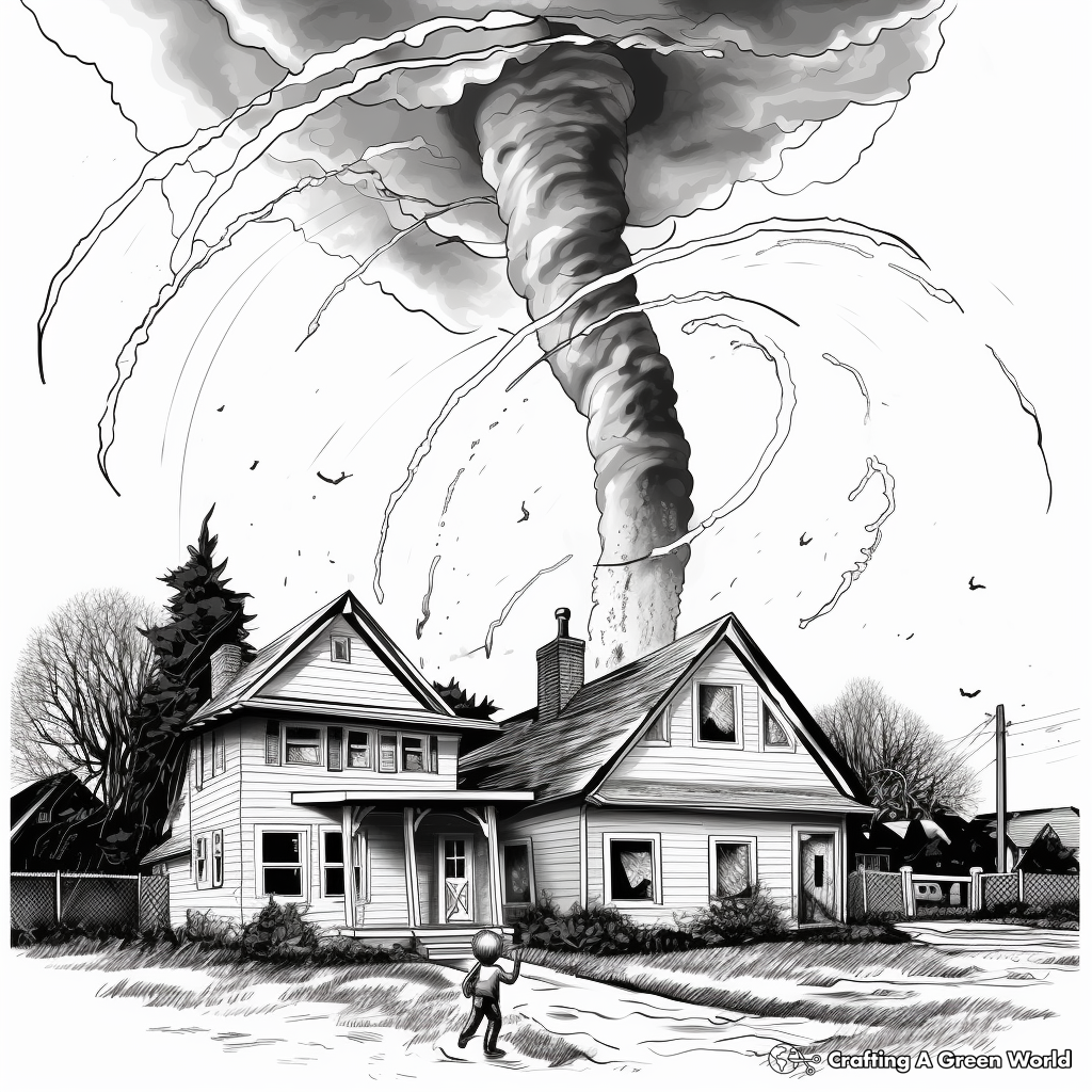 Tornado coloring pages