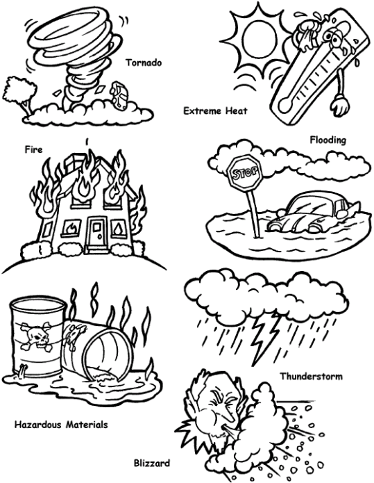 Tornado coloring pages