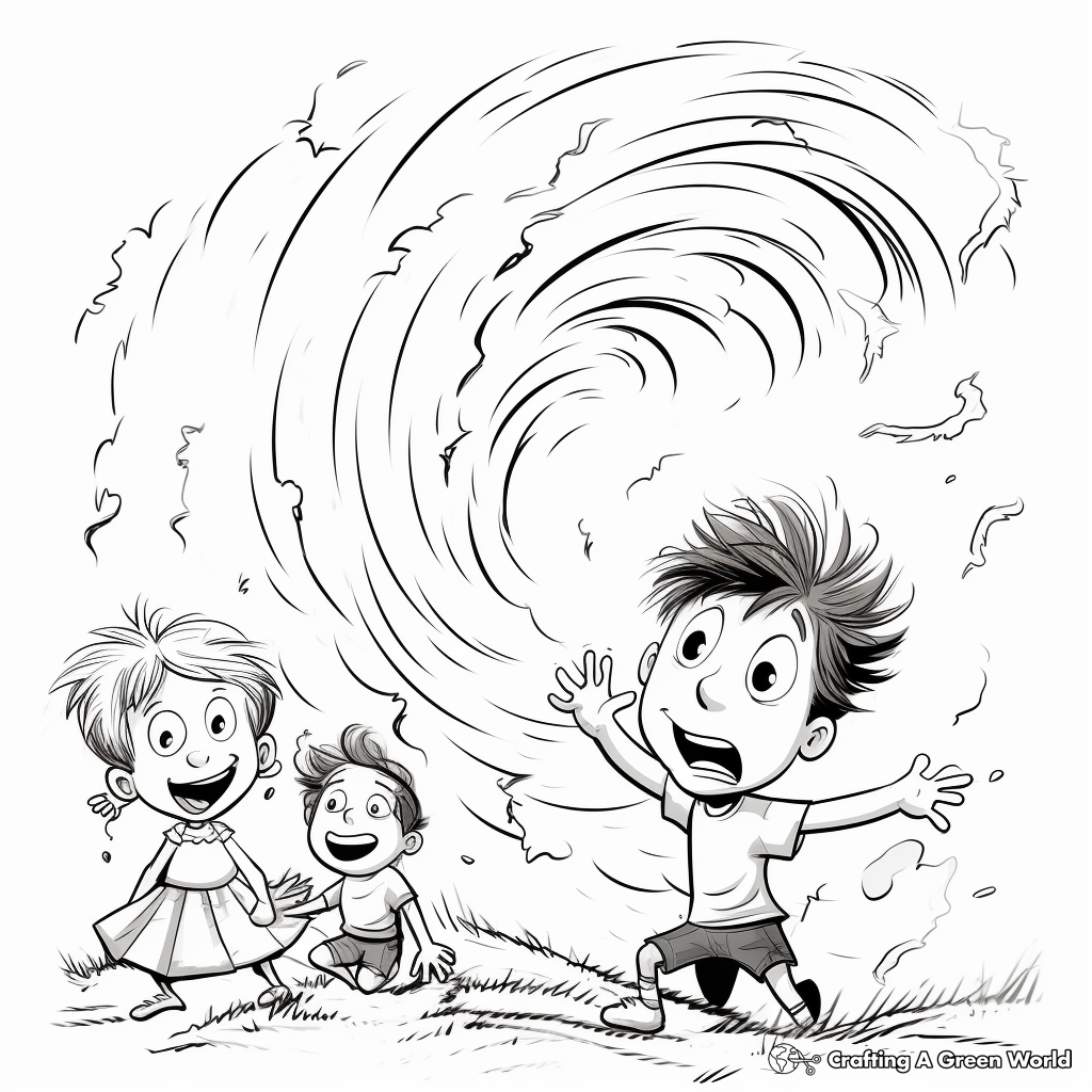 Tornado coloring pages