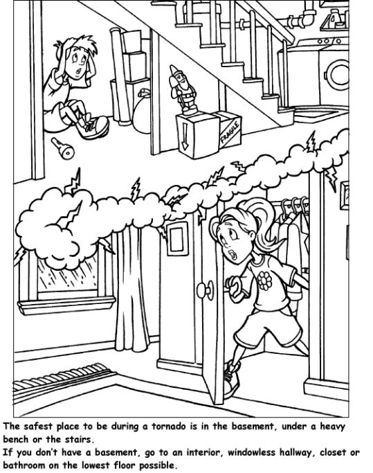 Tornado coloring pages