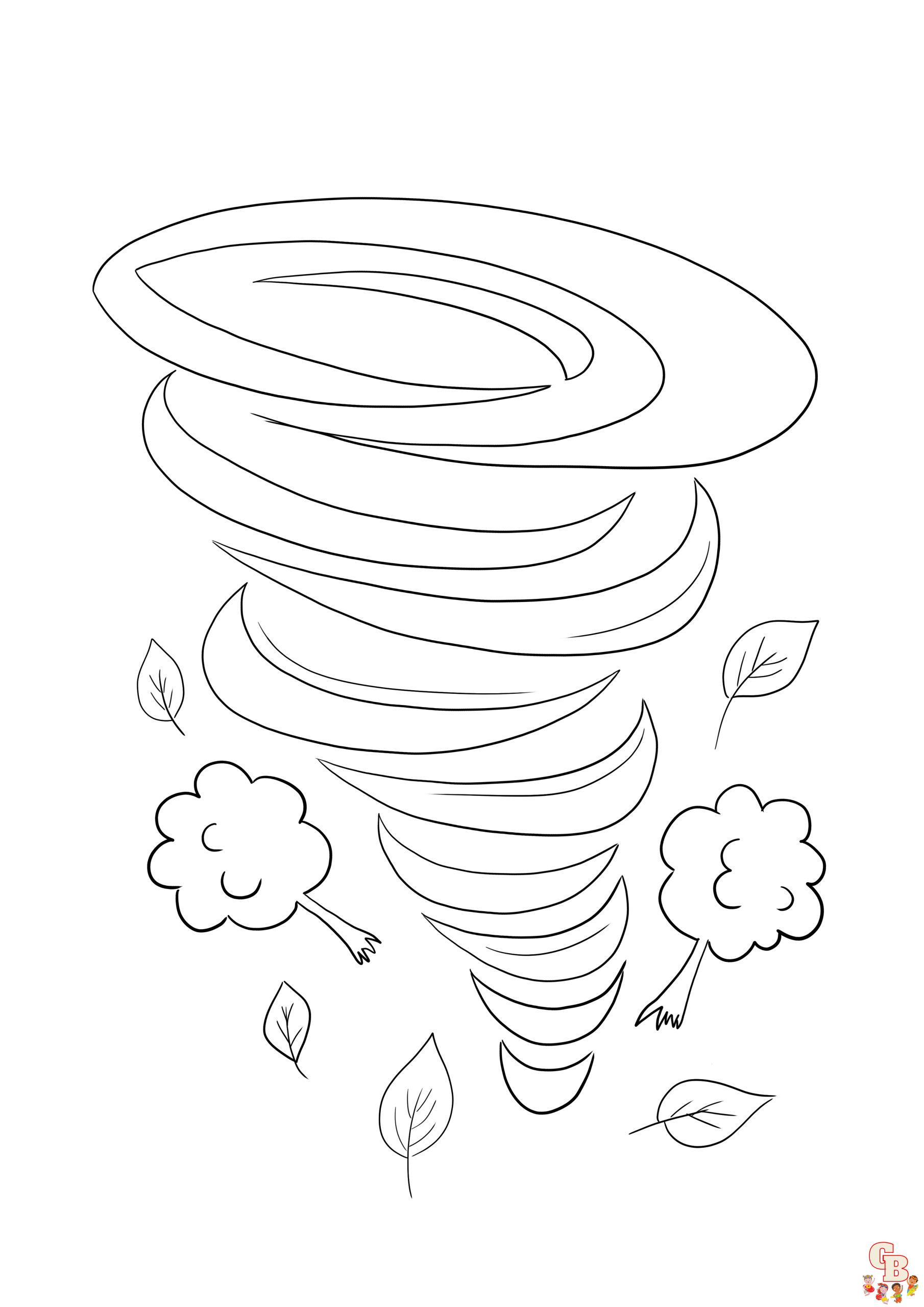 Get creative with tornado coloring pages free printable sheets