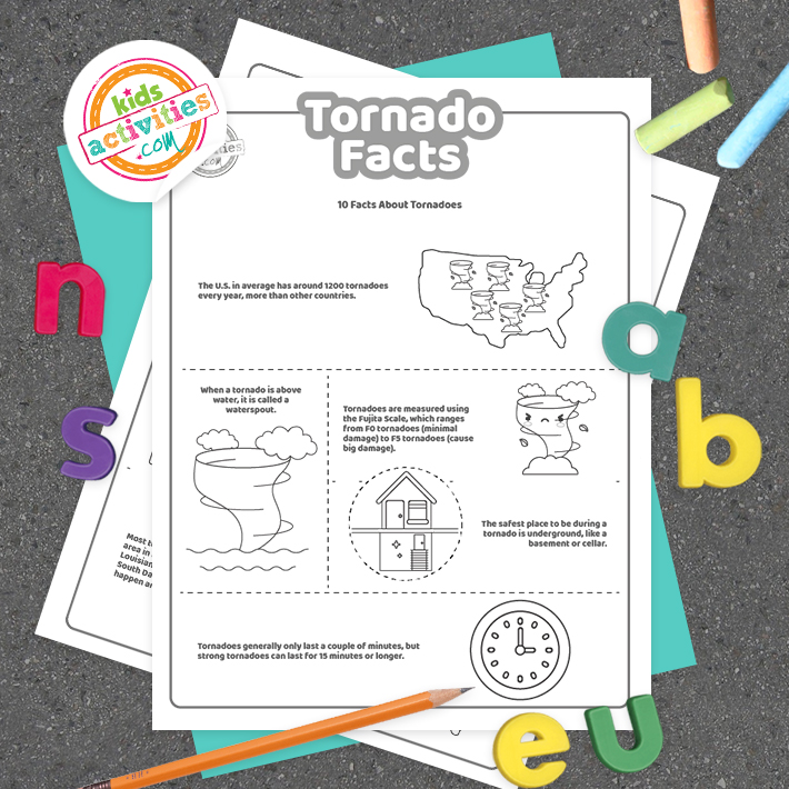 Tornado facts for kids to print learn kids activities blog