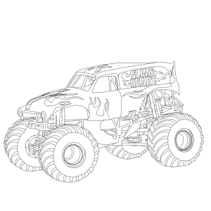 Monster truck coloring pages