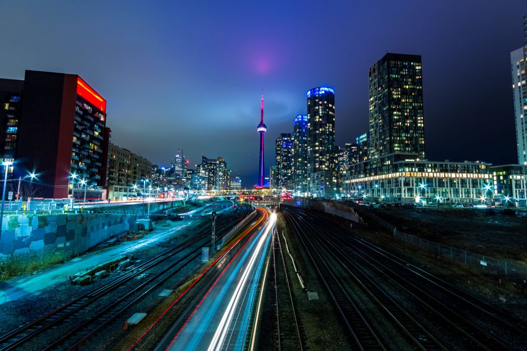 Canada houses roads night toronto cities wallpaper x