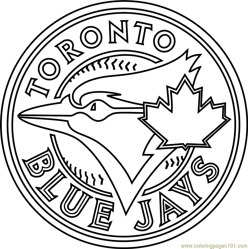 Toronto blue jays logo coloring page for kids