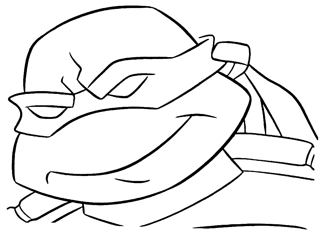 Dibujo de mãscara de tortugas ninja para colorear