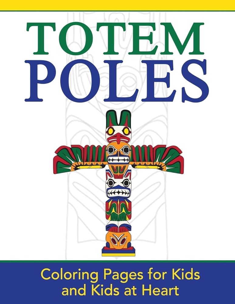 Totem poles coloring pages for by art history hands