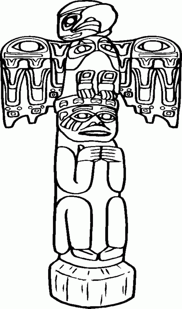 Easy drawing of a totem pole