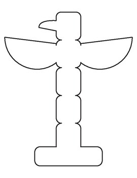 Indigenous peoples day totem pole outline printables template activity