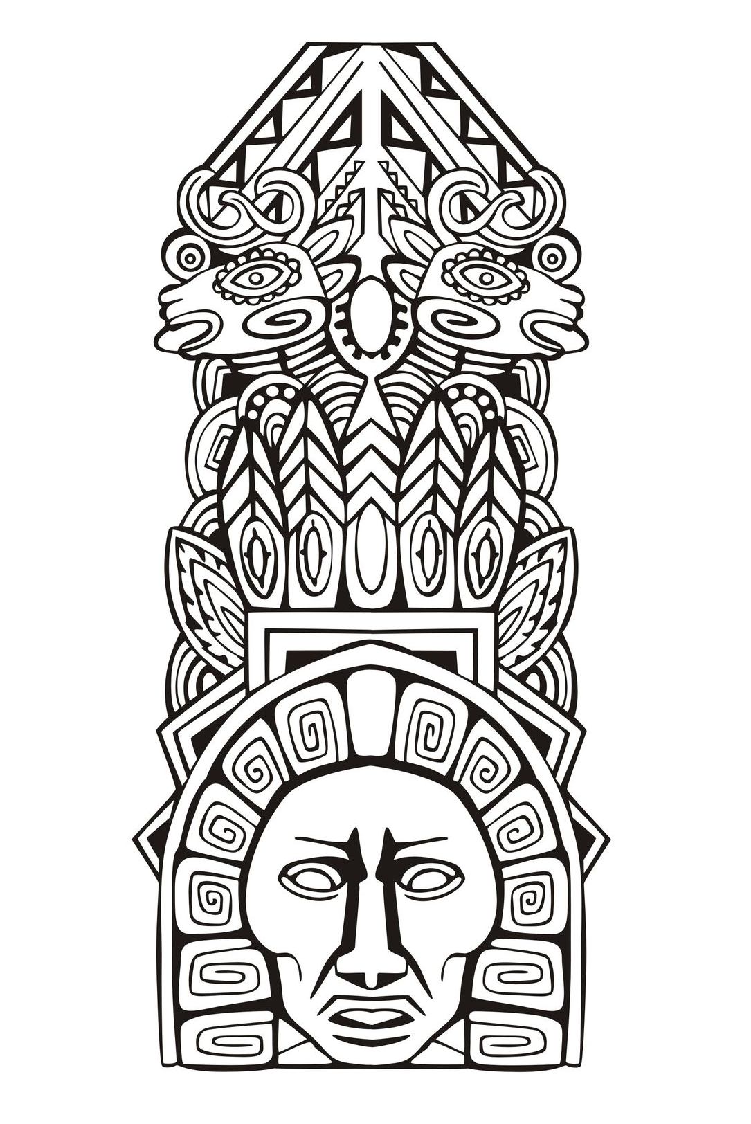 Inca maya mask