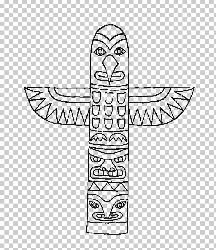 Totem pole coloring book indigenous peoples of the americas drawing png clipart arborvitae art black and