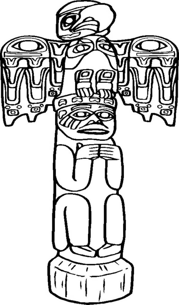 Printable totem pole coloring pages