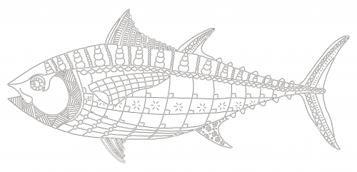 Tuna fish coloring page