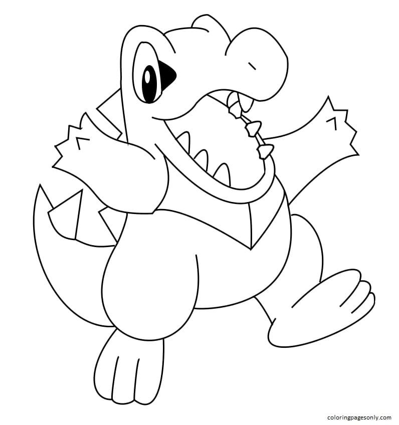 Totodile coloring pages printable for free download