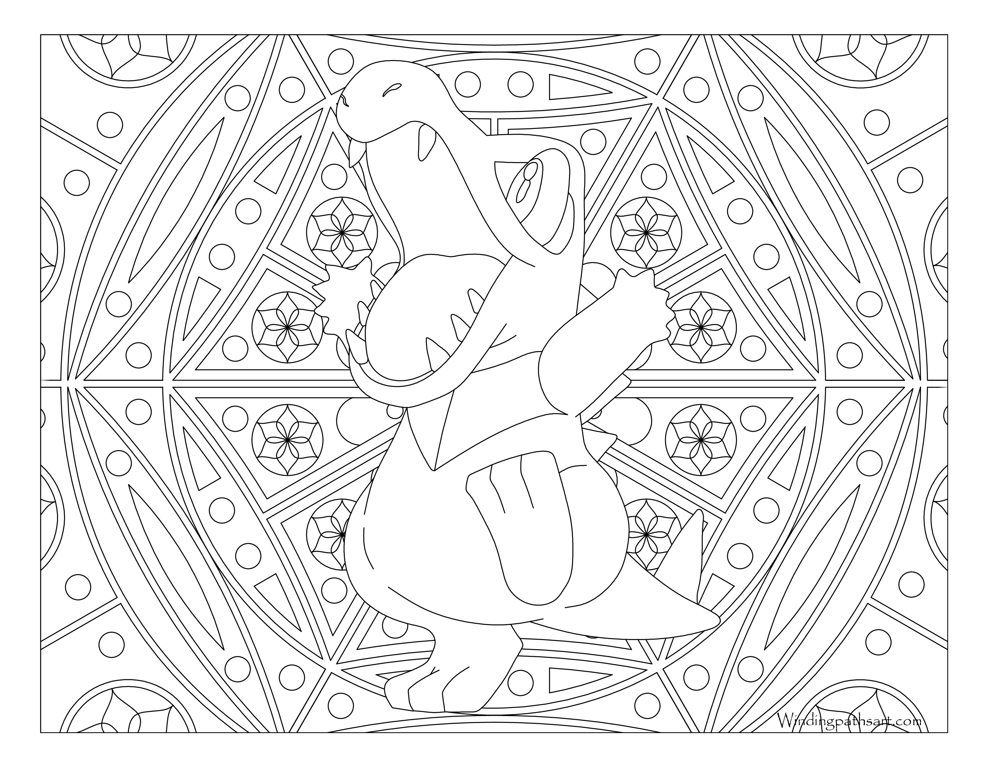 Totodile pokemon coloring page