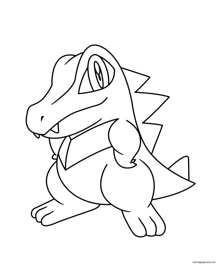 Totodile coloring pages printable for free download