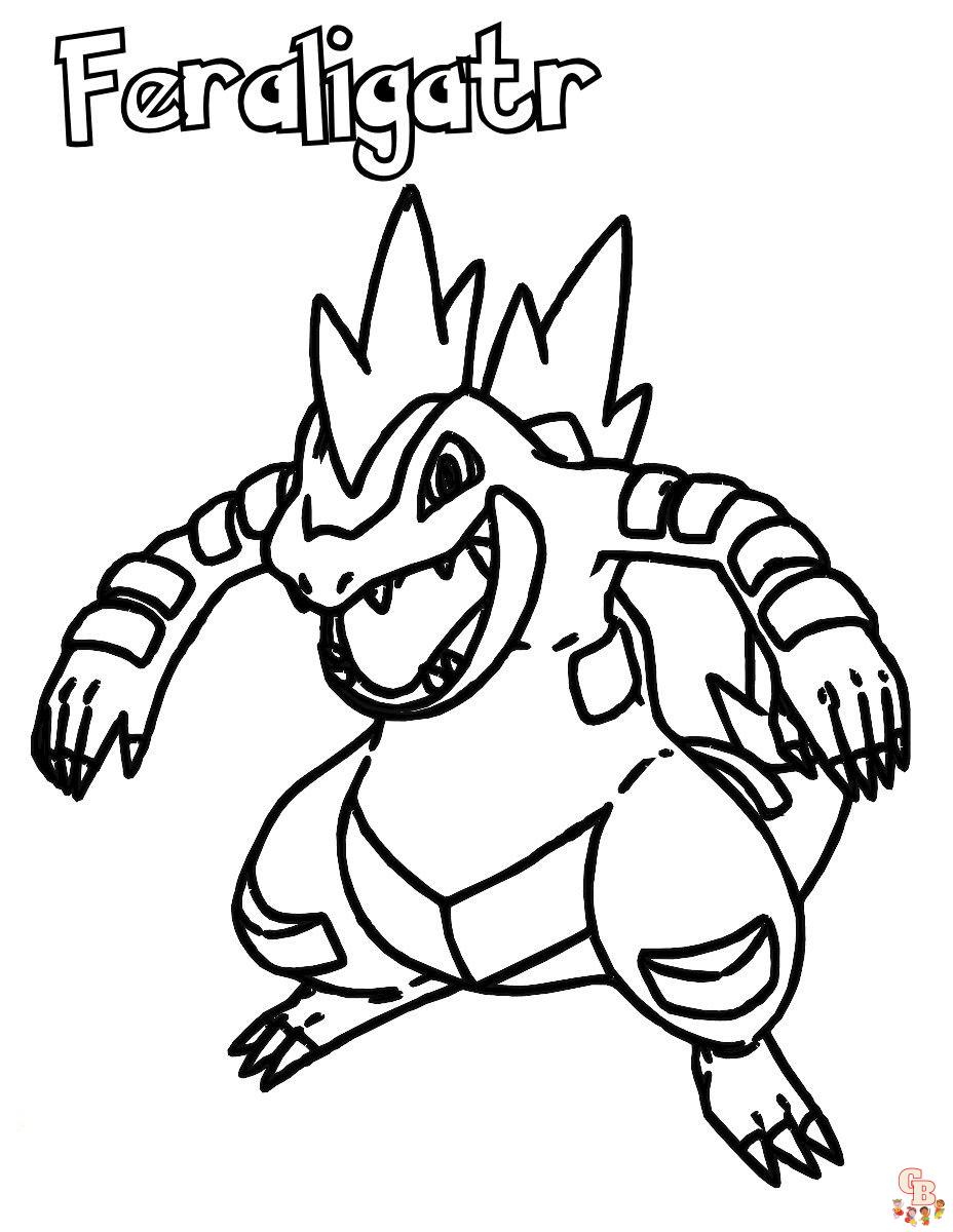 Feraligatr coloring pages