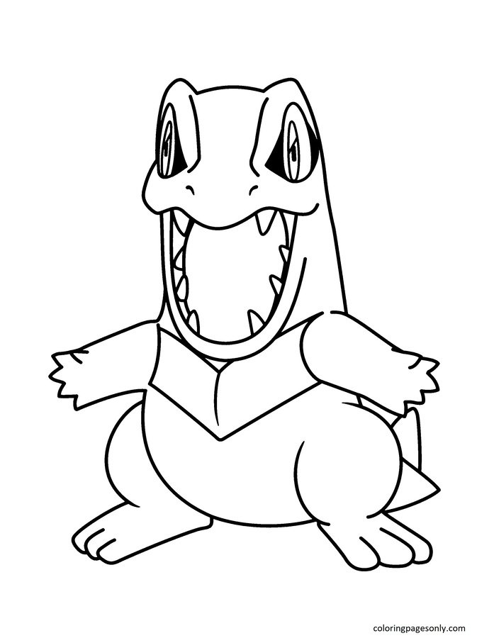 Totodile coloring pages printable for free download