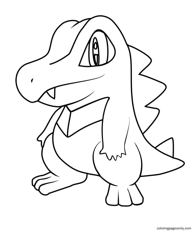 Totodile coloring pages printable for free download