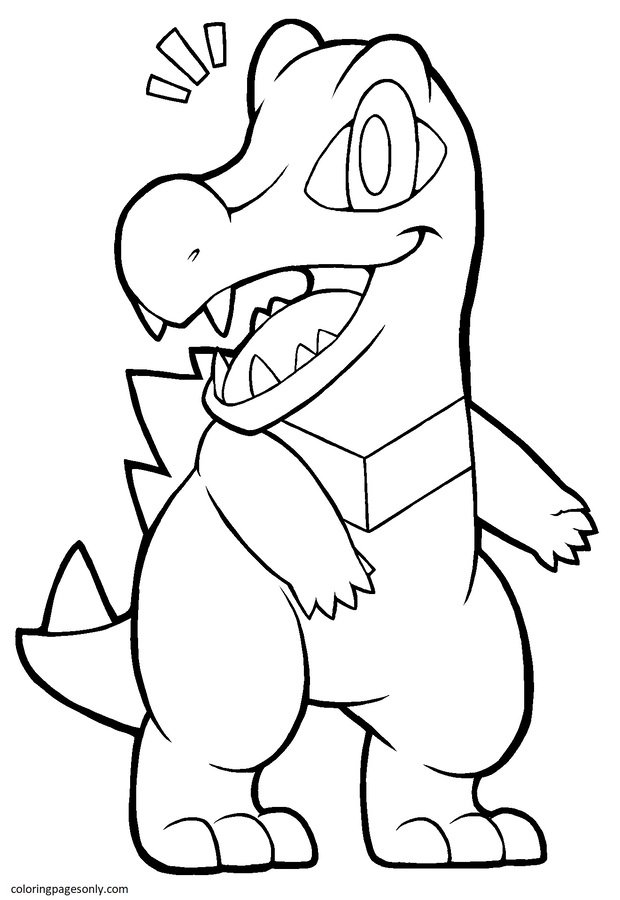 Totodile coloring pages printable for free download