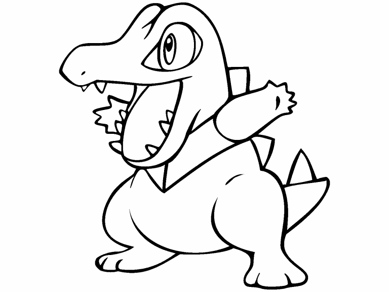 Totodile pokemon coloring page