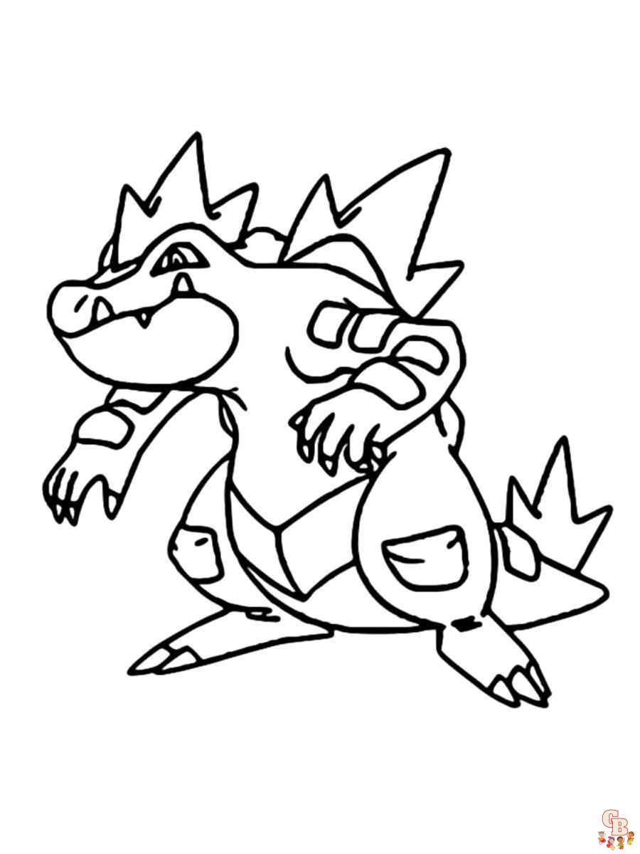 Feraligatr coloring pages