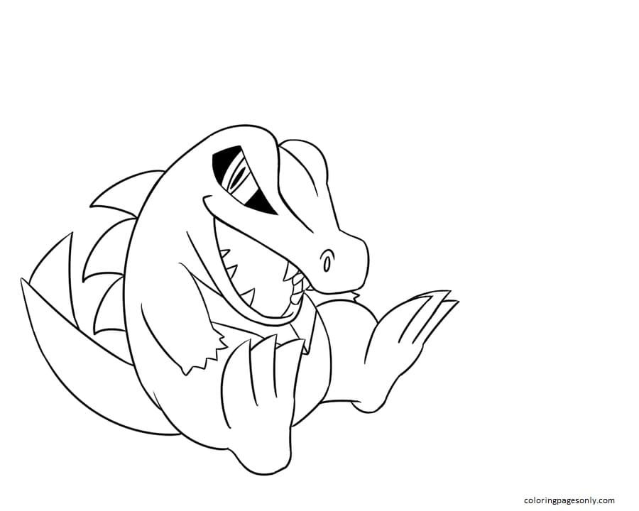 Totodile coloring pages printable for free download