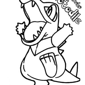 Totodile coloring pages printable for free download