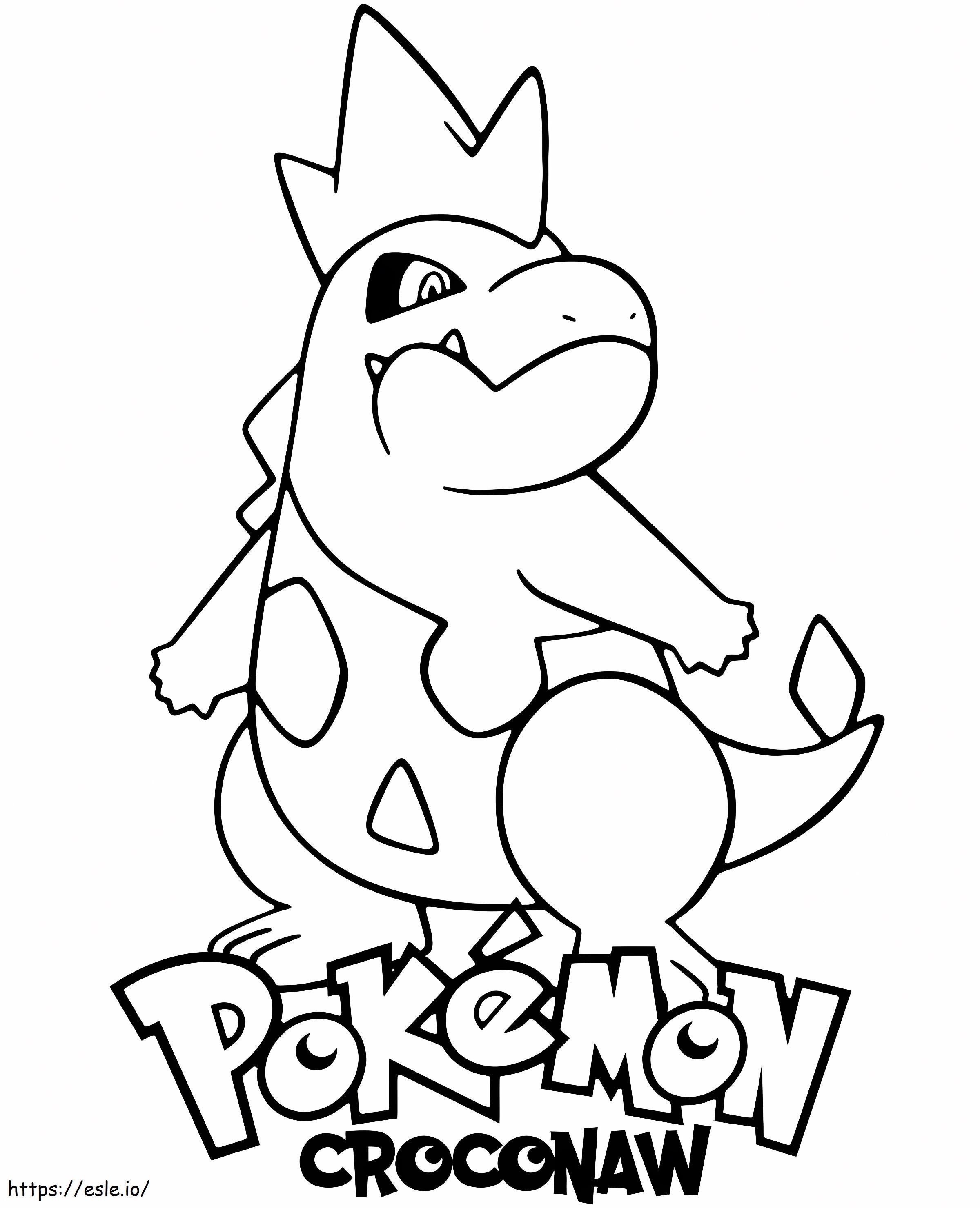 Printable croconaw pokemon coloring page