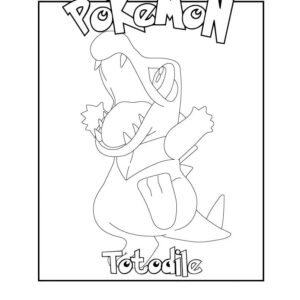 Totodile coloring pages printable for free download