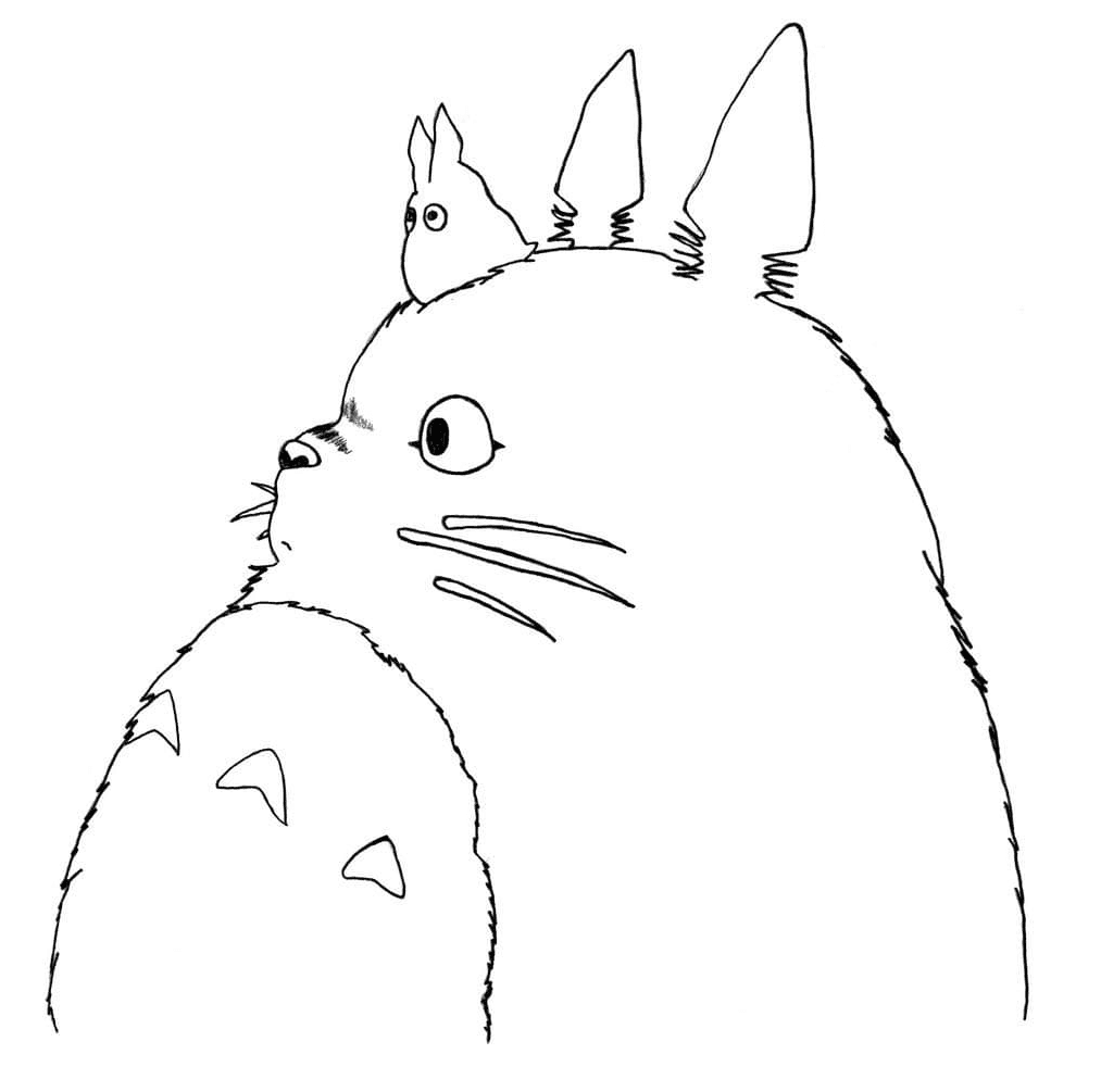 My neighbor totoro coloring pages printable for free download