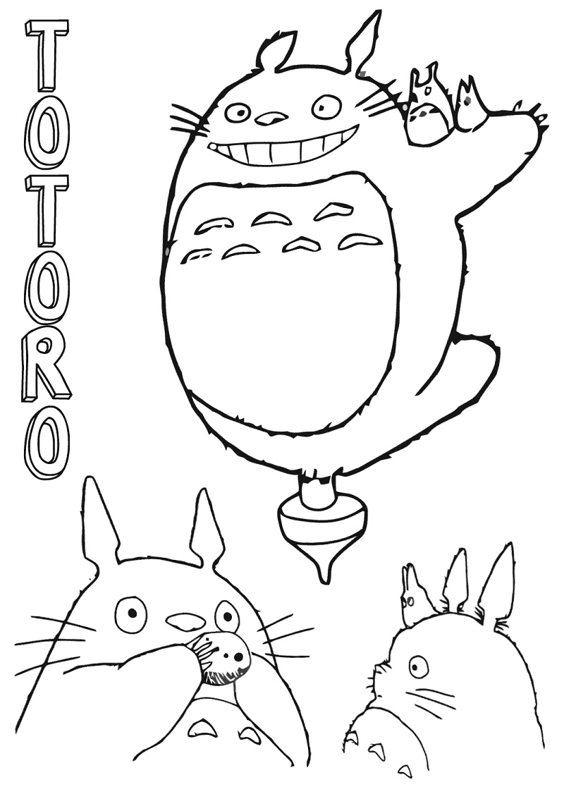 My neighbor totoro coloring pages printable for free download